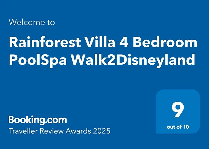 Rainforest Villa 4 Bedroom Poolspa Walk2Disneyland